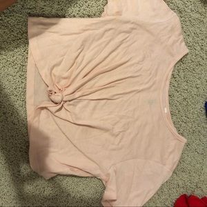 pink crop top